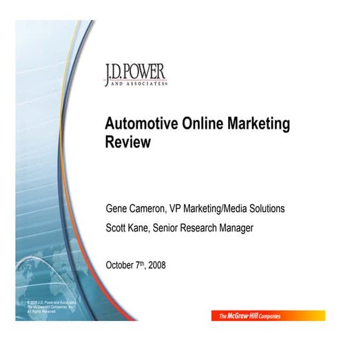 2008 J.D. Power Automotive Online Marketing Review