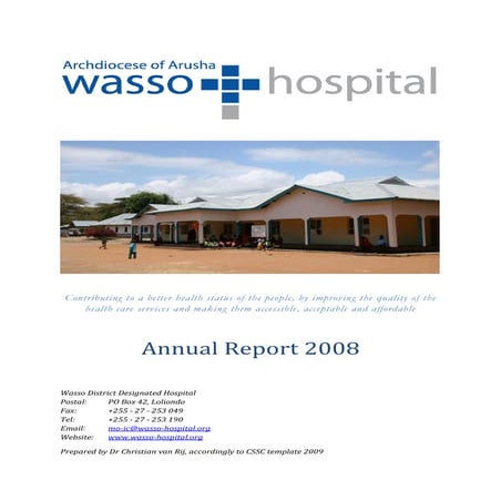 2008 Annual Report Wasso Hospital, Ngorongoro, Tanzania