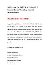 2008 arctic cat 2 strokes snowmobile service repair workshop manual d…