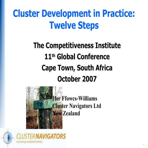 Cluster basics: Cluster Development in Practice - Twelve Steps