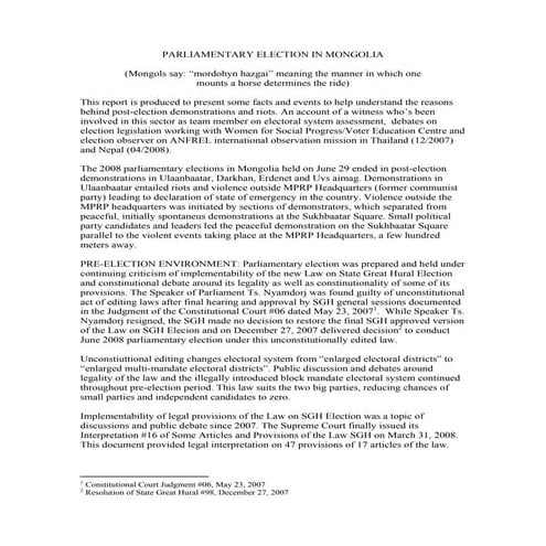 2008 election in mongolia