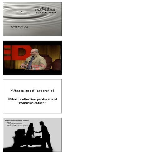 BA352 - 1A - What is Good Leaderhip?