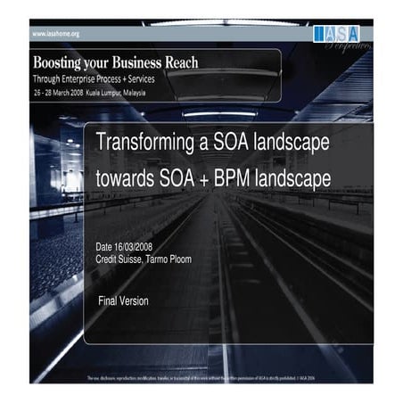 Transforming SOA Landscape Towards SOA+BPM Landscape