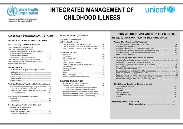 Childhood Illness Symptoms Chart