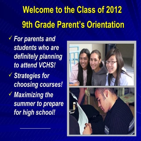 2008 Incoming 9th Grade Parents Orientation