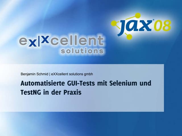 Automatisierte GUI-Tests mit Selenium