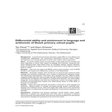 Ability Grouping And Academic Achievement | PDF
