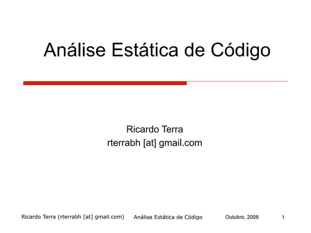 Análise Estática de Código