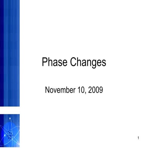 2008 Phase Changes