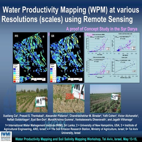 Water Productivity Mapping (WPM) at various Resolutions (scales) using Remote...
