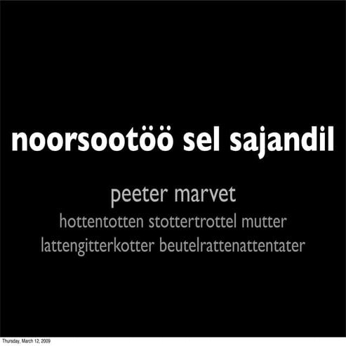 noorsootöö sel sajandil