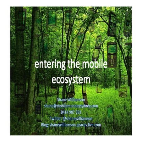 Entering The Mobile  Ecosystem - Shane Williamson