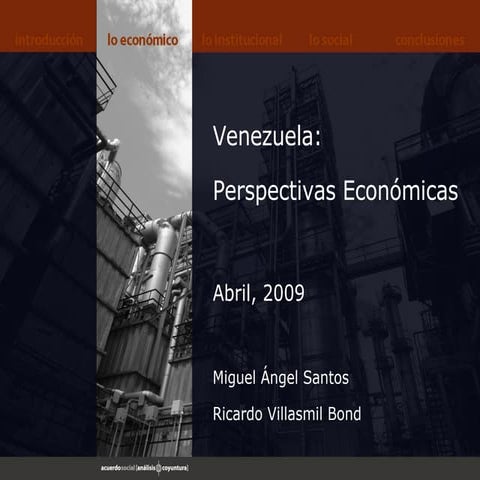 Venezuela: Perspectivas Economicas