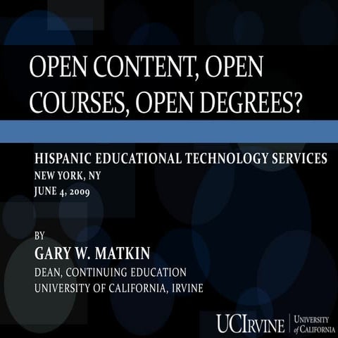 Leadership In Higher Education by Gary Matkin, UCI | PPTX
