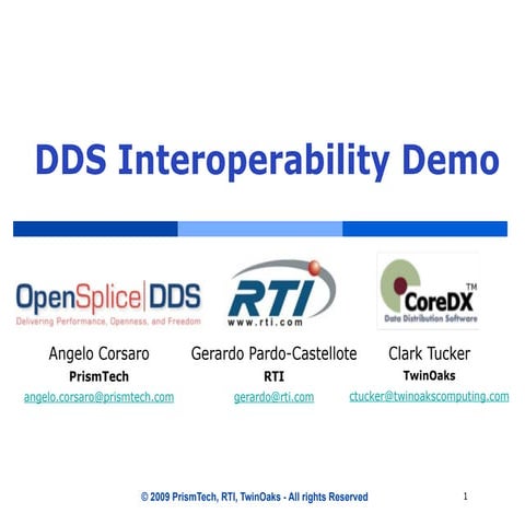 DDS Interoperability Demo