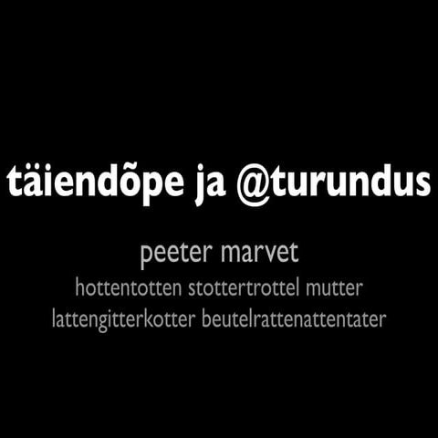 e-turundusest täiendkoolitajatele 2009-08-14
