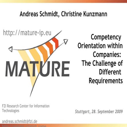 Competency Orientation within Companies: The Challenge of Different Requirem...