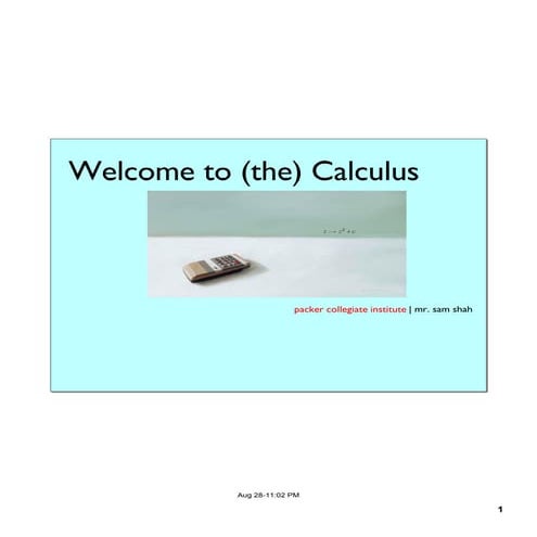 2009 10 08 Calculus Parent Night Sb