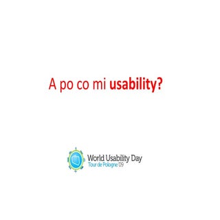 A po co mi usability?