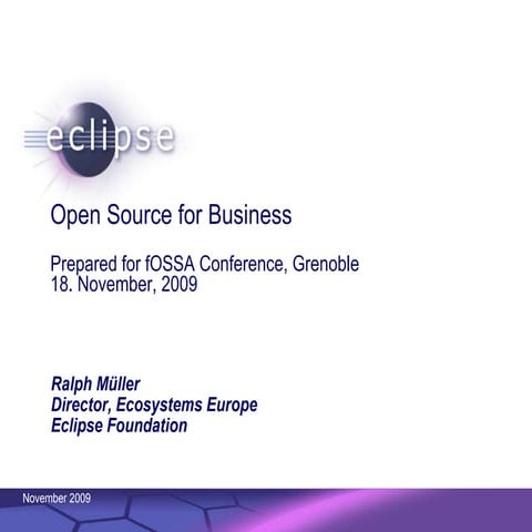 2009 - Eclipse foundation presentation