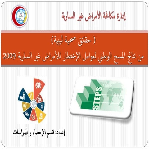  من نتائج المسح الوطني لعوامل الإختطار للأمراض غيرالسارية 2009