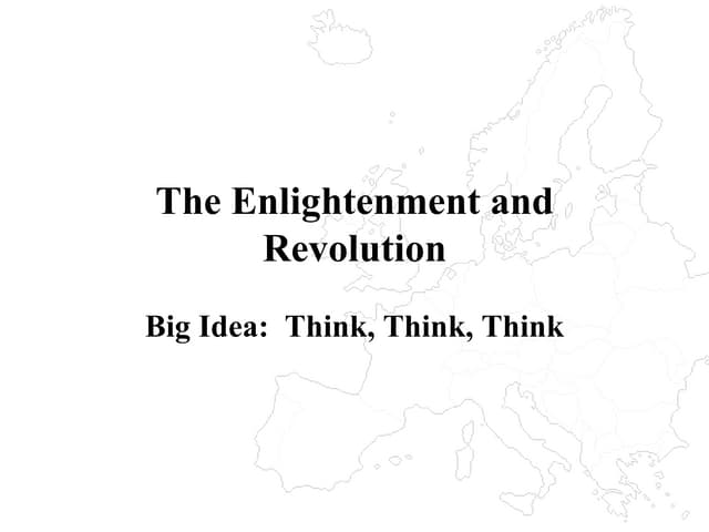 The Enlightenment And Revolution