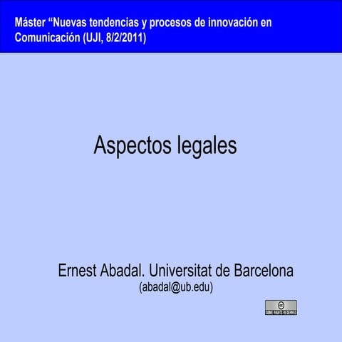 Aspectos legales del acceso abierto