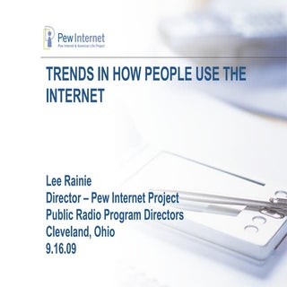 Trends in internet use - how public...