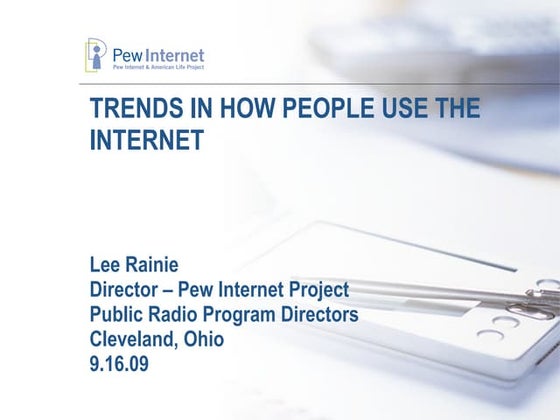 Trends in internet use - how public radio fits in