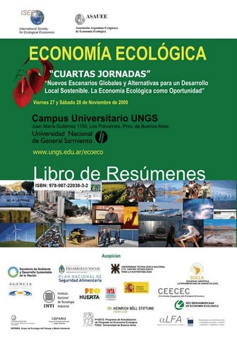 Cuartas Jornadas de la Asociación Argentina Uruguaya de Economía Ecológica