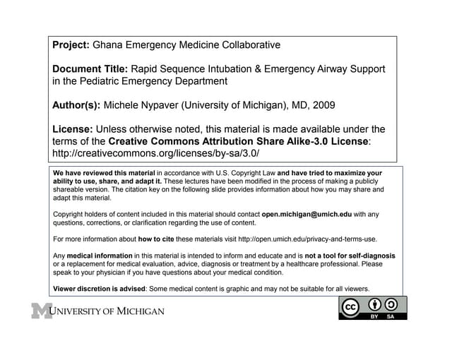 GEMC- Rapid Sequence Intubation & Emergency Airway Support in the Pediatric E...