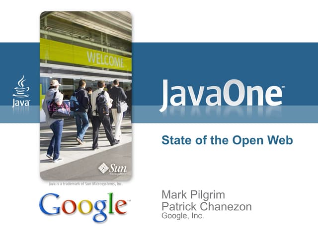 2009 Java One State Of The Open Web