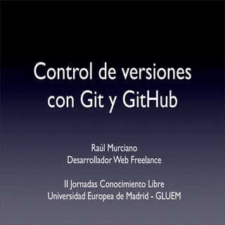 Control de versiones con Git y Github