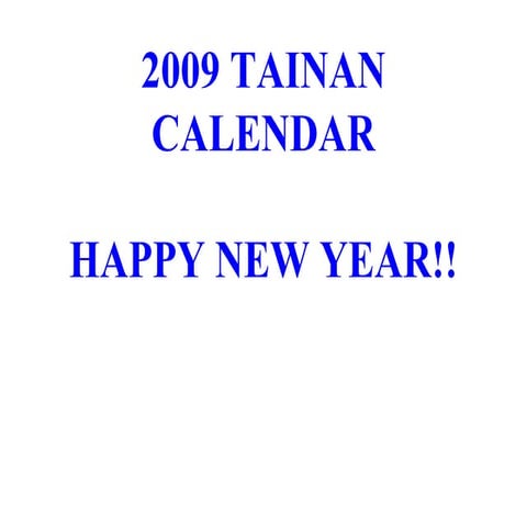 2009 Tainan