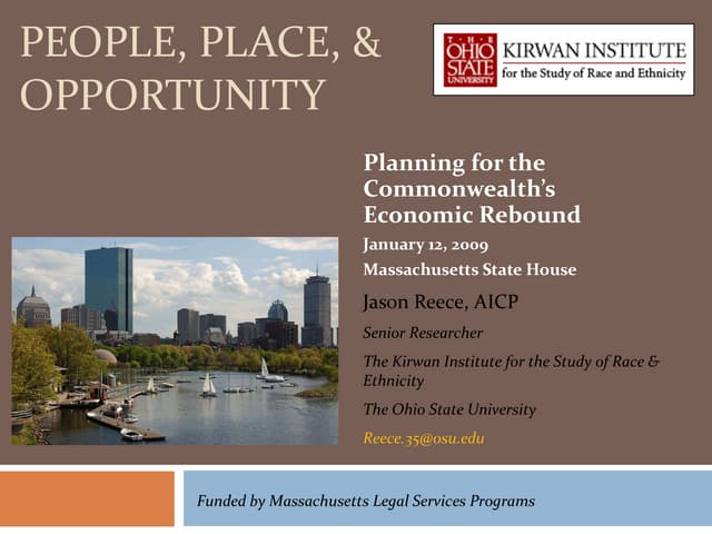 Planning for the Commonwealth’s Economic Rebound 