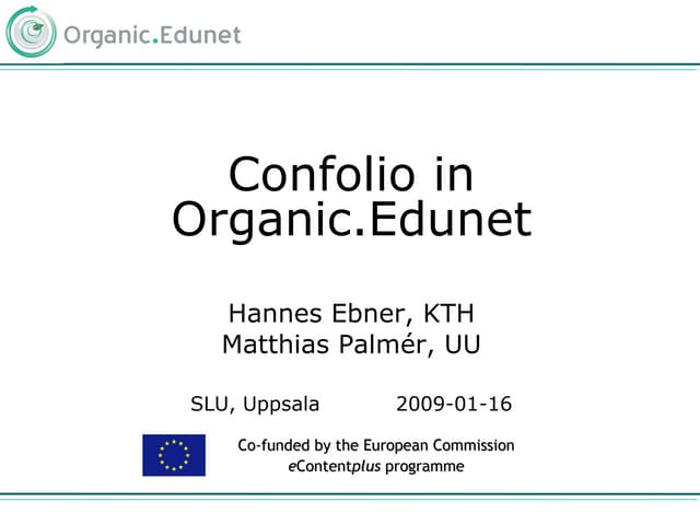 Confolio in Organic.Edunet