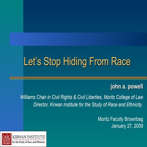 Let’s Stop Hiding From Race