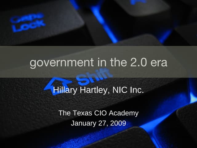 2009 Texas CIO Summit - Web 2.0