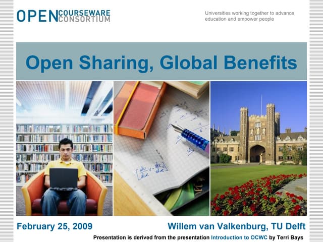 Presentation about the OpenCourseWare Consortium