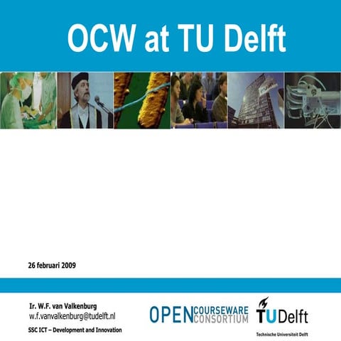 TU Delft OpenCourseWare presentation