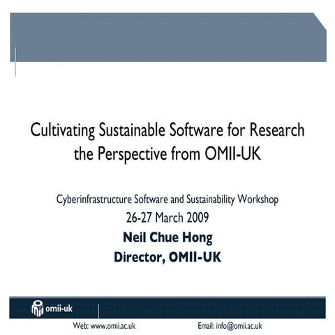 Cultivating Sustainable Software For Research