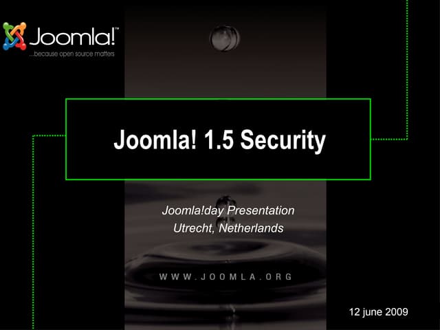 Joomladay Netherlands - Security
