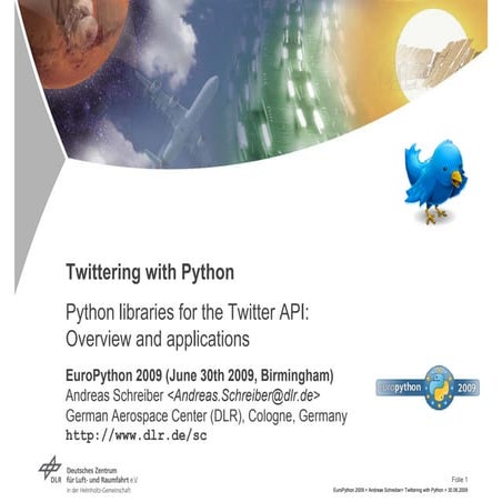 Twittering with Python | PPT