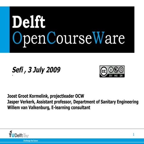 TU Delft OpenCourseWare presentation | PPT