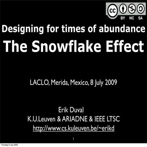 LACLO 2009 presentation