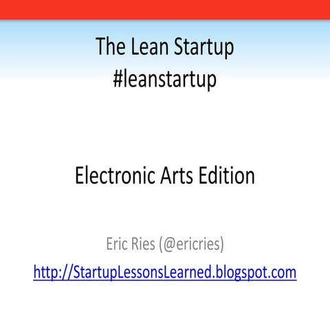 The Lean Startup EA edition