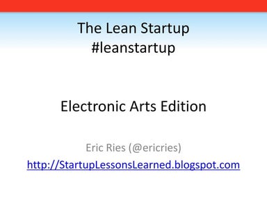 The Lean Startup EA edition
