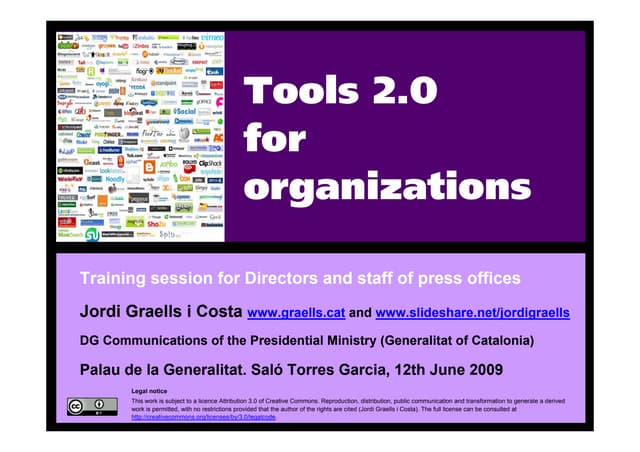 Tools 2.0 for organizations