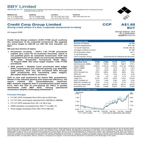 Credit Corp - turnaround in performance 
