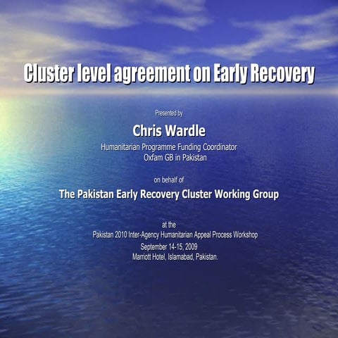 Early recovery cluster | PPTX